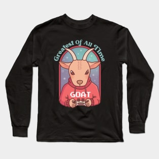 Goat Gamer Greatest Of All Time Funny Long Sleeve T-Shirt